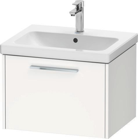 Duravit D-Code 2.0 Waschtischunterbau 584 mm Weiß Matt mit Auszug und Chromgriff