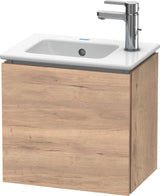 Duravit L-Cube Waschtischunterbau wandhängend 420 mm Eiche mit Tür und Dämpfung