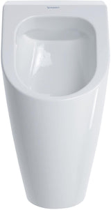 DURAVIT Urinal ME by Starck, spülrandlos, Zulauf hinten, mit Fliege, weiß