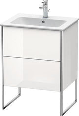Duravit XSQUARE Waschtischunterbau 610 mm mit Auszug und Fußgestell – s-matt ES Ahorn