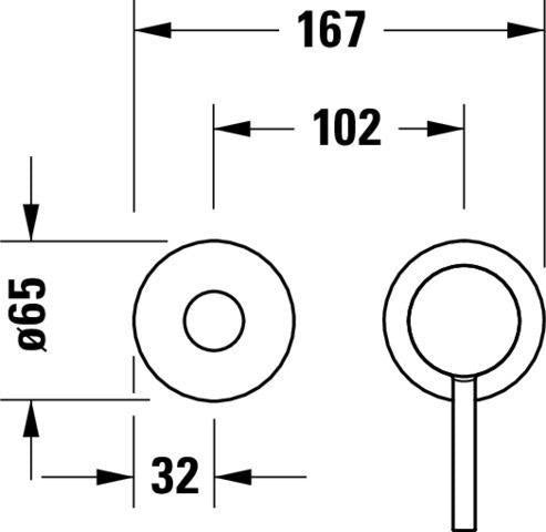 DURAVIT Circle Einhebel-Waschtischmischer Chrom – Unterputz mit Keramikmischsystem, 200 mm Auslauf