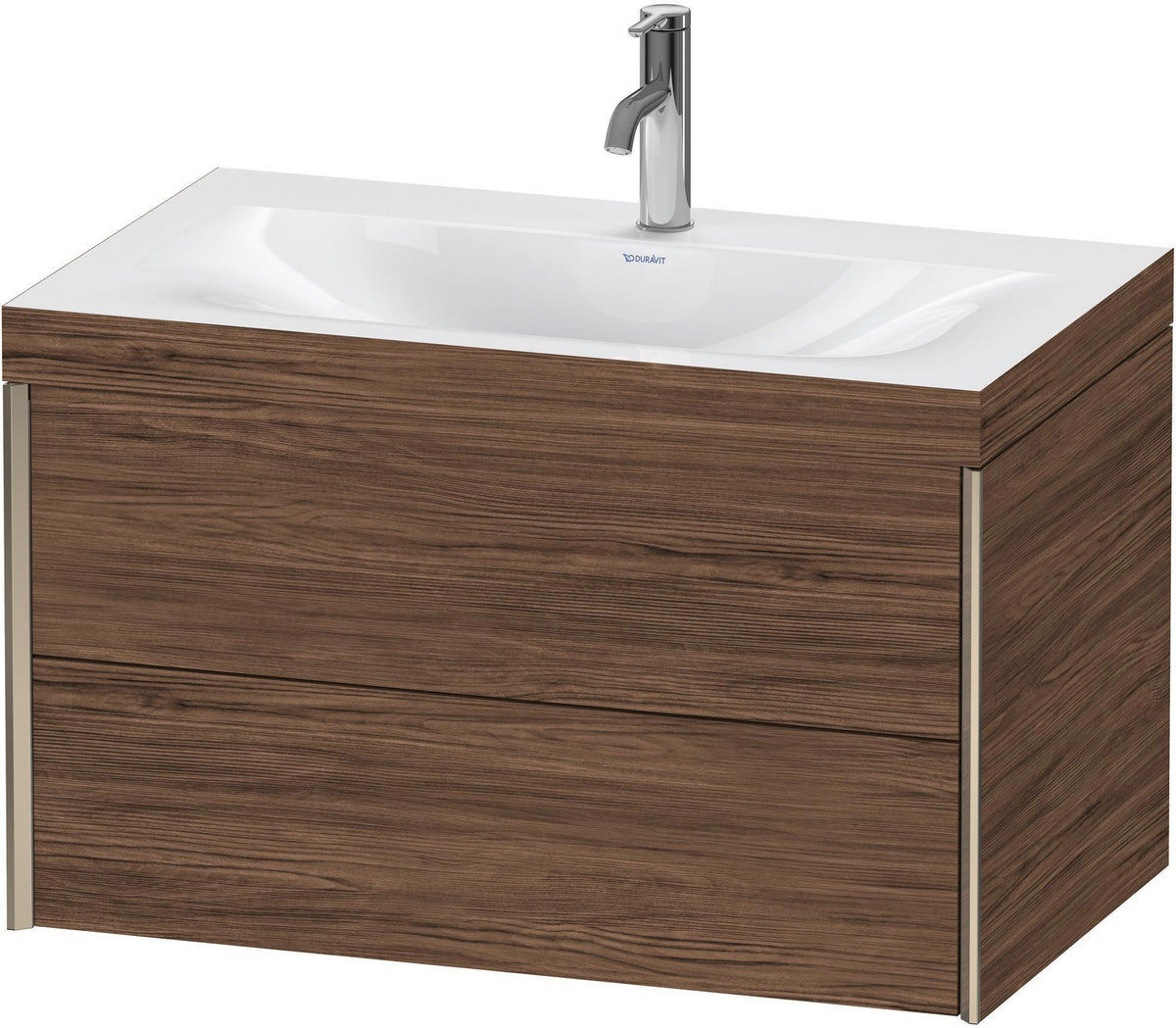 DURAVIT XViu c-bonded Waschtischset 800 mm wandhängend mit 2 Schubkästen und Tip-on-Technik