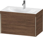 Spanplatte / Nussbaum / m.Viu,2Schubk.503x800x480mm 1Hl,champ.matt/nussbaum dunkel,Rahmen C