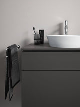 DURAVIT C.1 Einhebel-Waschtischmischer L ohne Zugstange, Schwarz Matt, 136 mm Ausladung