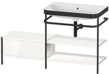 Duravit Waschtischset HAPPY D.2 PLUS 1400x490mm ein Hahnloch taupe supermatt