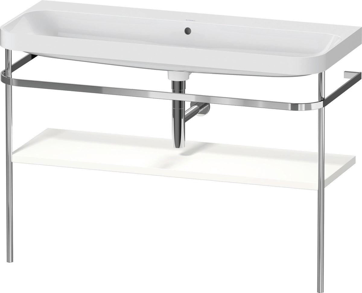 Duravit Happy D.2 c-shaped Waschtischset 1175 mm mit Metallkonsole und Waschschüssel