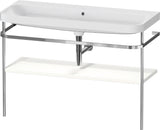 Duravit Happy D.2 c-shaped Waschtischset 1175 mm mit Metallkonsole und Waschschüssel
