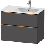DURAVIT D-Neo Waschtischunterbau 810 mm Weiß Matt mit Bronze Griff und Soft-Close