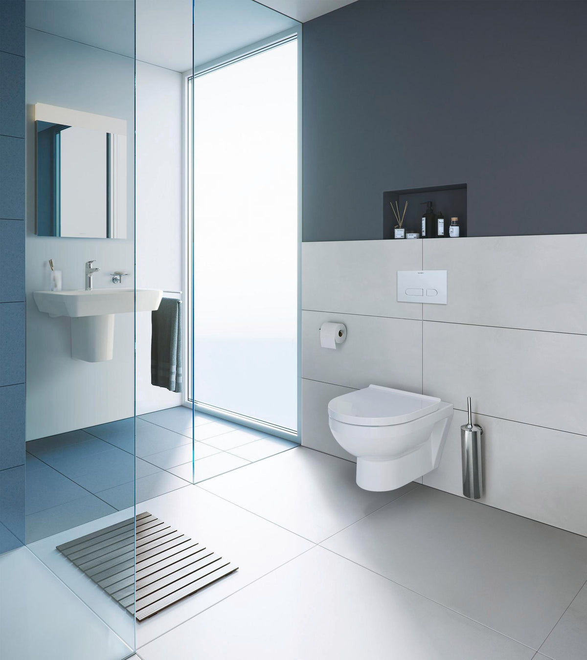 DURAVIT Starck T Bürstengarnitur Chrom wandhängend 80x118x435 mm