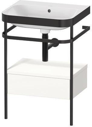 Duravit Waschtischset HAPPY D.2 PLUS 575x490mm ein Hahnloch taupe supermatt