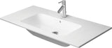DURAVIT ME by Starck Möbelwaschtisch 1030 mm Weiß Seidenmatt mit Überlauf und 1 Hahnloch