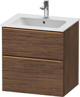 DURAVIT D-Neo Waschtischunterbau 610 mm Eiche Schwarz mit Bronze Griff – wandhängend