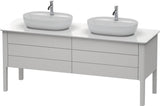 Duravit Luv Konsolenwaschtischunterbau bodenstehend 1733 mm weiß seidenmatt mit 2 Auszügen
