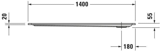 DURAVIT Starck Slimline Duschwanne 1200x800 mm Weiß Sanitäracryl mit Antislip