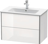 Duravit XSQUARE Waschtischunterbau 810 mm, 2 Schubkästen, s-matt, Eiche Ahorn, für ME by Starck