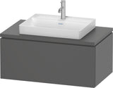 Duravit DuraSquare Aufsatzwaschtisch 600 mm, weiß, ohne Überlauf, mit Hahnlochbank – Design by Duravit