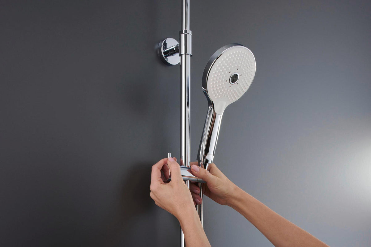 DURAVIT Duschsystem Shower Systems Shelf 1050 MinusFlow Brausethermostat Chrom Weiß Hochglanz