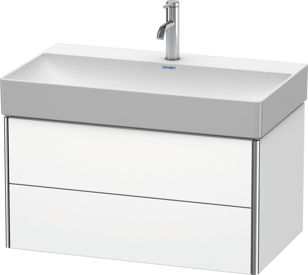 Duravit XSquare Waschtischunterbau 784 mm, 2 Schubkästen, Weiß Seidenmatt, wandhängend