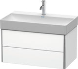 Duravit XSquare Waschtischunterbau 784 mm, 2 Schubkästen, Weiß Seidenmatt, wandhängend