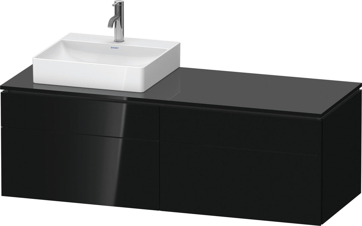 Duravit L-Cube Konsolenwaschtischunterbau 1420 mm Taupe Supermatt mit Tip-On Technik