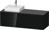 Duravit L-Cube Konsolenwaschtischunterbau 1420 mm Taupe Supermatt mit Tip-On Technik