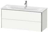 Duravit XSquare Waschtischunterbau 1210 mm, 2 Schubkästen, weiß matt, wandhängend, Tip-On