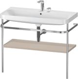 Duravit Happy D.2 c-shaped Waschtischset mit Metallkonsole, 975 mm, Taupe