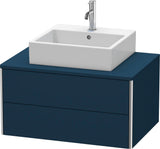 Duravit XSquare Waschtischunterbau 800 mm Nachtblau Seidenmatt mit 2 Schubkästen und Tip-On-Technik