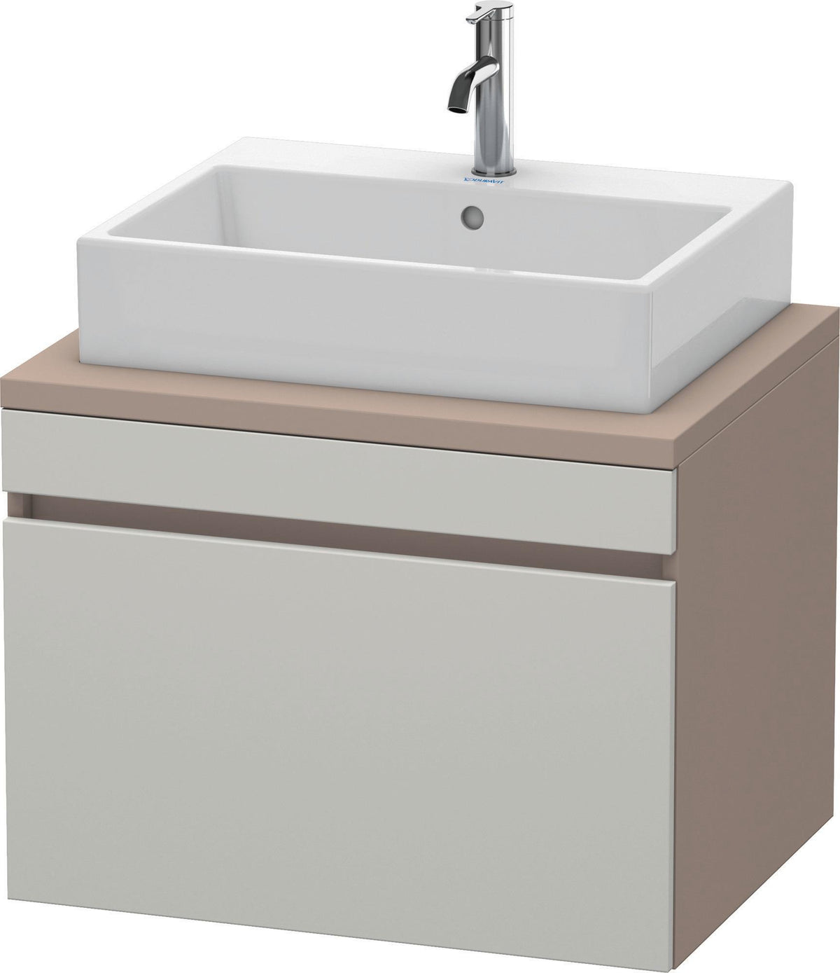 Duravit DuraStyle Konsolenwaschtischunterbau 700 mm betongrau matt mit 1 Auszug und Soft-Close