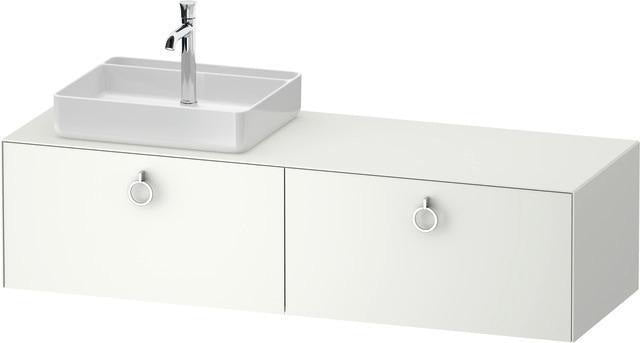 Duravit White Tulip Waschtischunterbau 1600 mm Nussbaum links von Philippe Starck