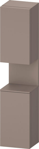 DURAVIT Qatego Hochschrank 400x360x1760mm, 2 Türen, Eiche Schwarz Matt – Wandhängend