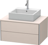 DURAVIT XSquare Konsolenwaschtischunterbau 800 mm Taupe Seidenmatt mit Tip-on Technik