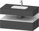 DURAVIT Qatego Einbauwaschtisch mit Konsolenwaschtischunterbau 1000 mm, 1 Auszug, antibakteriell