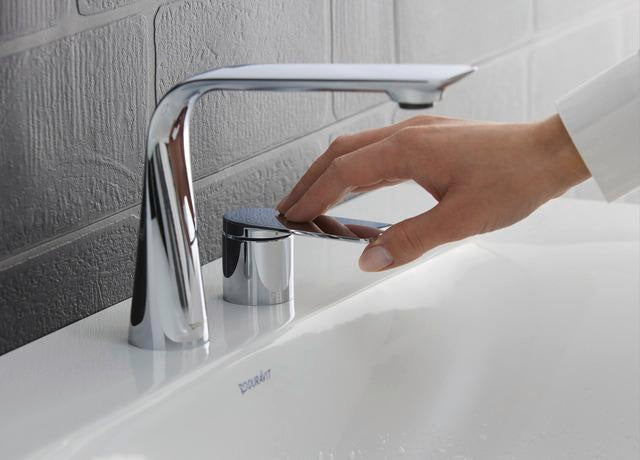 Duravit D.1 2-Loch Waschtischarmatur XL Chrom – 180 mm Ausladung, Keramikmischsystem