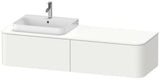 Duravit Happy D.2 Plus Waschtischunterbau 1600 mm taupe supermatt, 2 Auszüge, Becken links