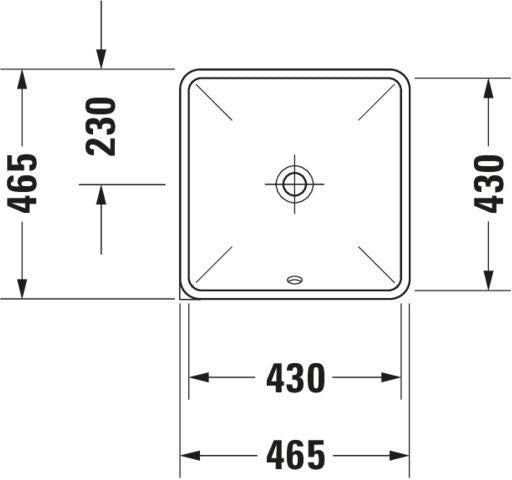 DURAVIT Einbauwaschtisch Starck 3 430 mm Weiß mit Überlauf und WonderGliss