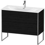 Duravit XSquare Waschtischunterbau 1010 mm mit 2 Auszügen in Steingrau-Matt