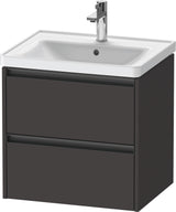 DURAVIT Ketho.2 Waschtischunterbau wandhängend 584 mm betongrau matt mit 2 Schubkästen