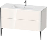 DURAVIT XViu Waschtischunterbau bodenstehend 1210 mm, 2 Auszüge, champagner matt/weiß matt