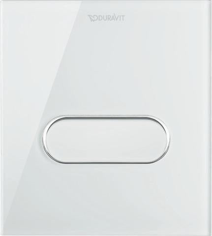 DURAVIT DuraSystem Betätigungsplatte mechanisch für Urinal, Glas Weiß, aufgesetzt
