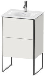 Duravit XSQUARE Waschtischunterbau 840 mm weiß matt – 2 Auszüge mit Tip-On-Technik