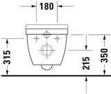 Duravit Wand-WC Starck 3 540 mm Tiefspüler spülrandlos Durafix weiß