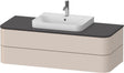 DURAVIT Happy D.2 Konsolenwaschtischunterbau 1300 mm taupe supermatt mit Tip-On und LED-Innenbeleuchtung
