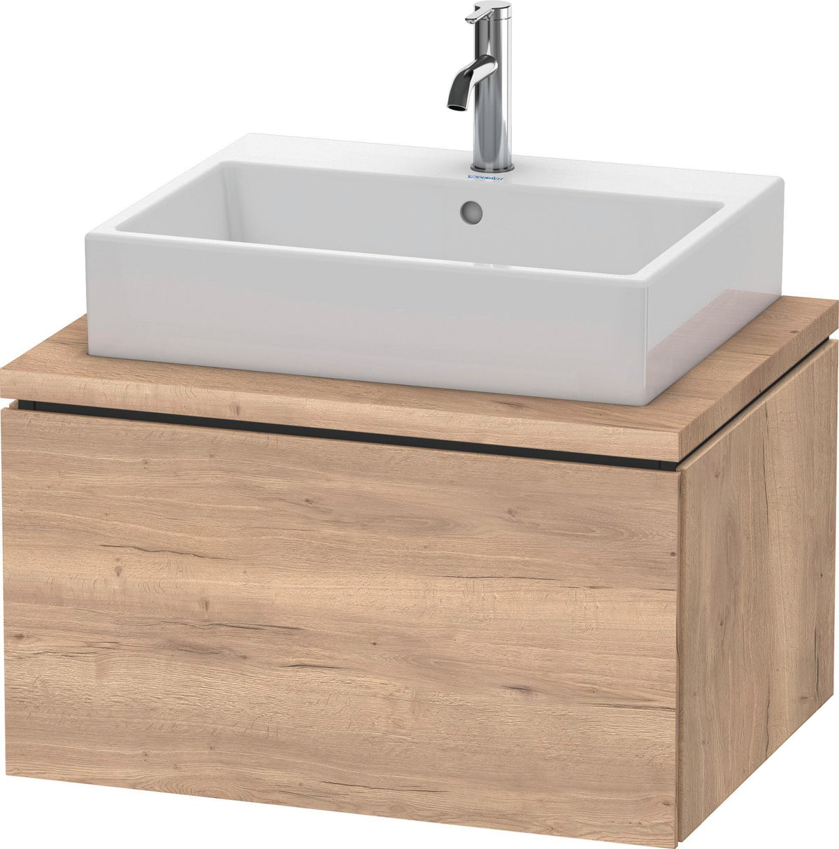 Duravit L-Cube Konsolenwaschtischunterbau 720 mm betongrau matt mit 1 Auszug und Tip-on-Technik