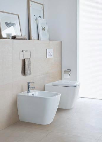 DURAVIT Stand-WC Happy D.2 570 mm Tiefspüler, Abgang waagerecht, weiß