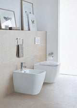 DURAVIT Stand-WC Happy D.2 570 mm Tiefspüler, Abgang waagerecht, weiß