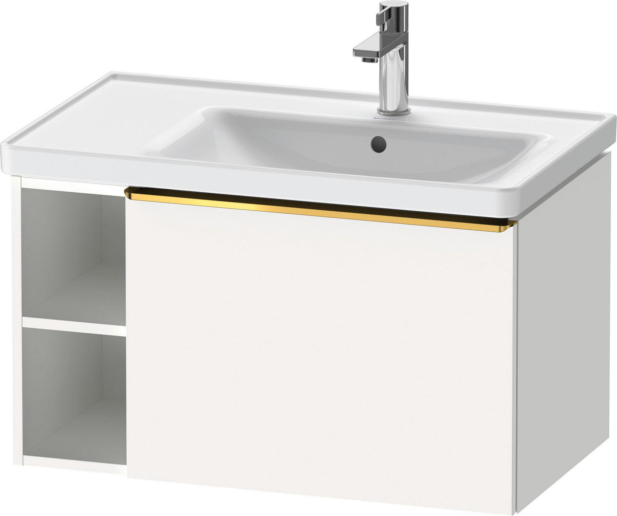 DURAVIT D-Neo Waschtischunterbau 784 mm wandhängend mit 1 Auszug und 2 offenen Fächern in Betongrau Matt
