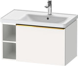 DURAVIT D-Neo Waschtischunterbau 784 mm wandhängend mit 1 Auszug und 2 offenen Fächern in Betongrau Matt