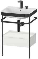 Duravit Waschtischset HAPPY D.2 PLUS 575x490mm ein Hahnloch taupe supermatt