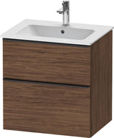 DURAVIT D-Neo Waschtischunterbau 610 mm Eiche Schwarz mit Bronze Griff – wandhängend
